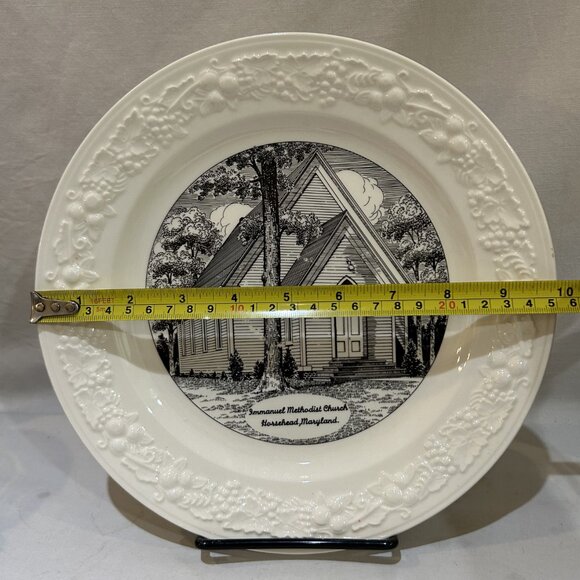 Homer Laughlin Eggshell Theme Plate 10" Immanuel Methodist Church Horsehead MD - Picture 2 of 5